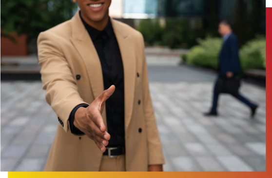 Congolais saluant un partenaire potentiel - Appels d'offres en RDC