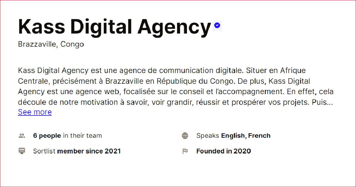 5. Kass Digital Agency website