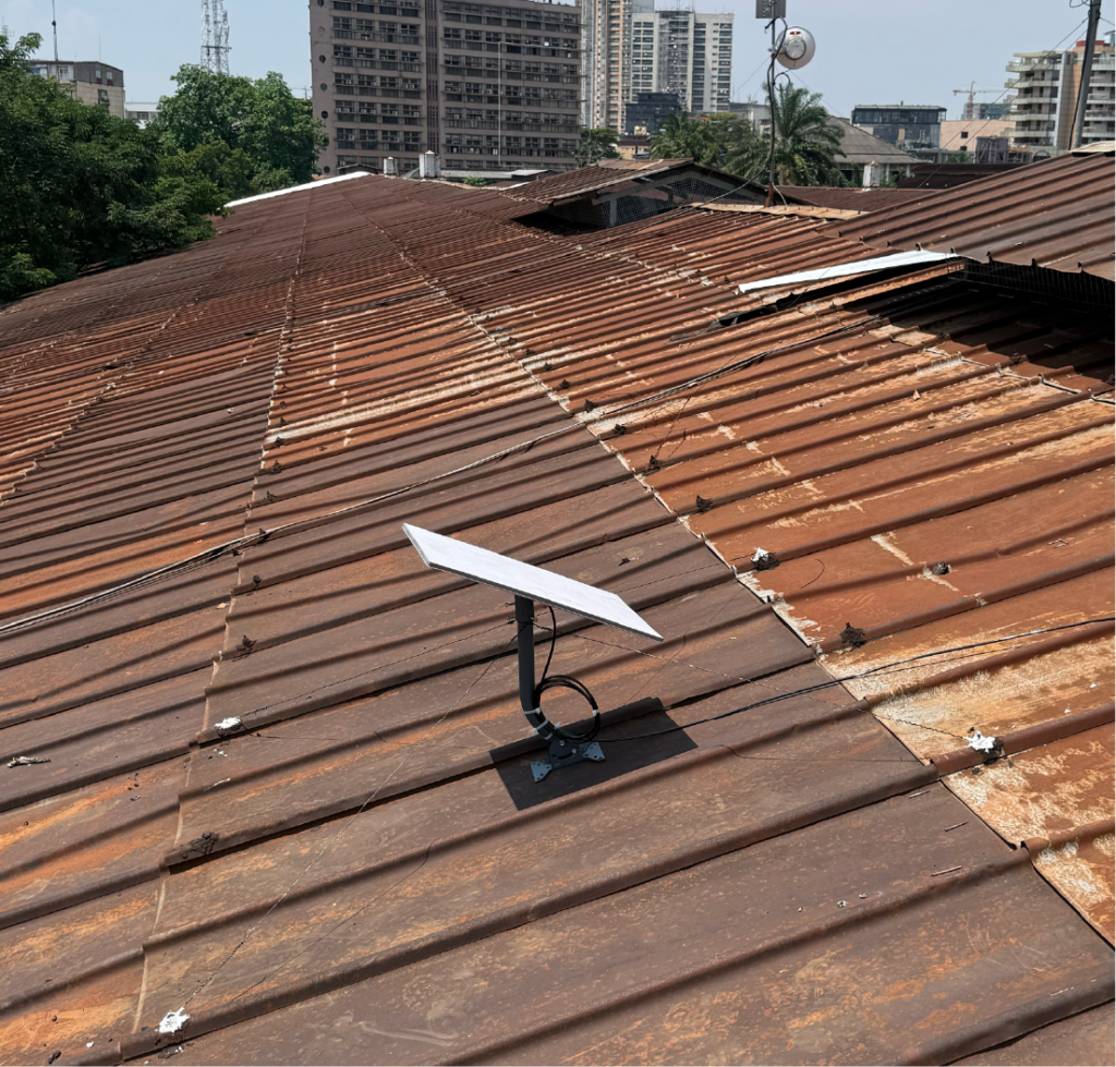 Starlink Uganda Standard kit installed at a URA office