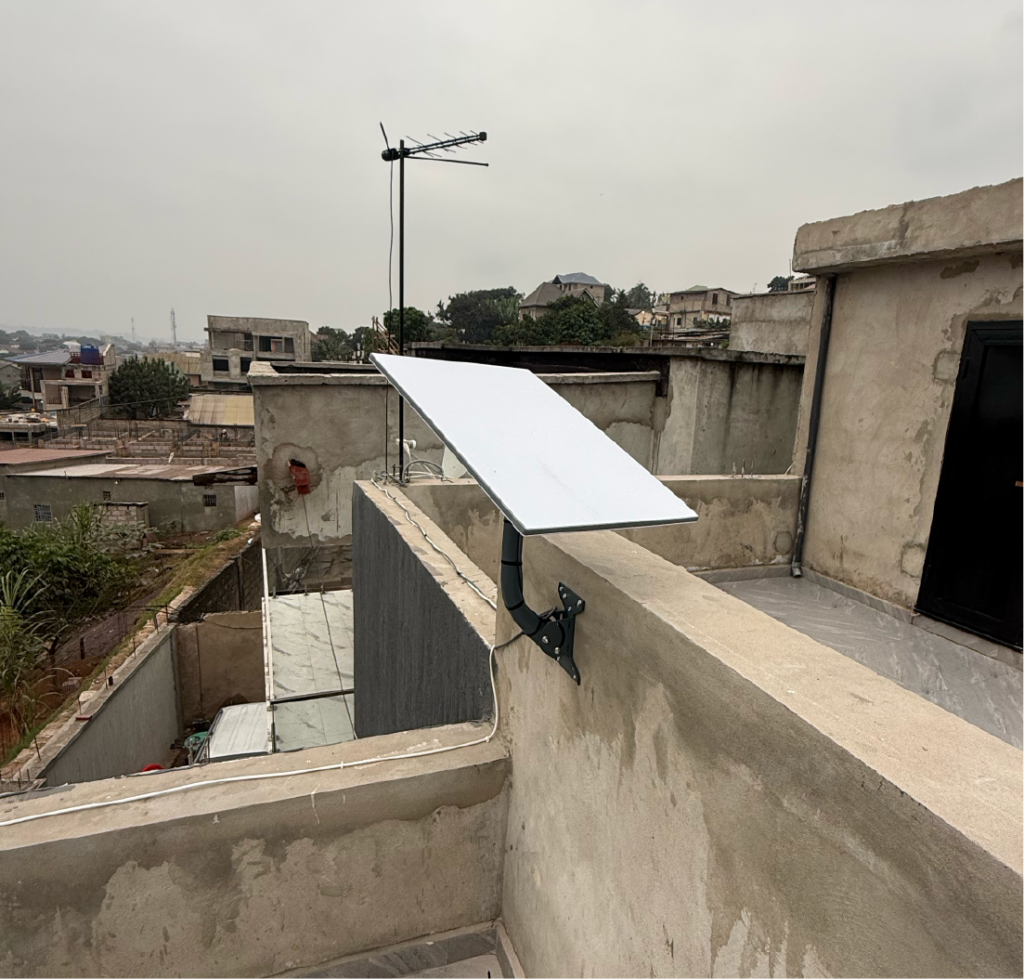 Starlink Uganda standard kit installed at a VIP home