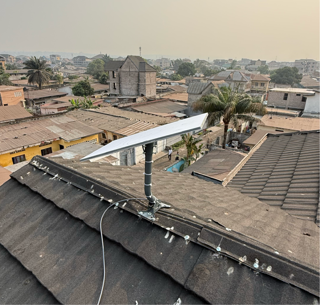 Starlink Uganda standard kit on hard roof