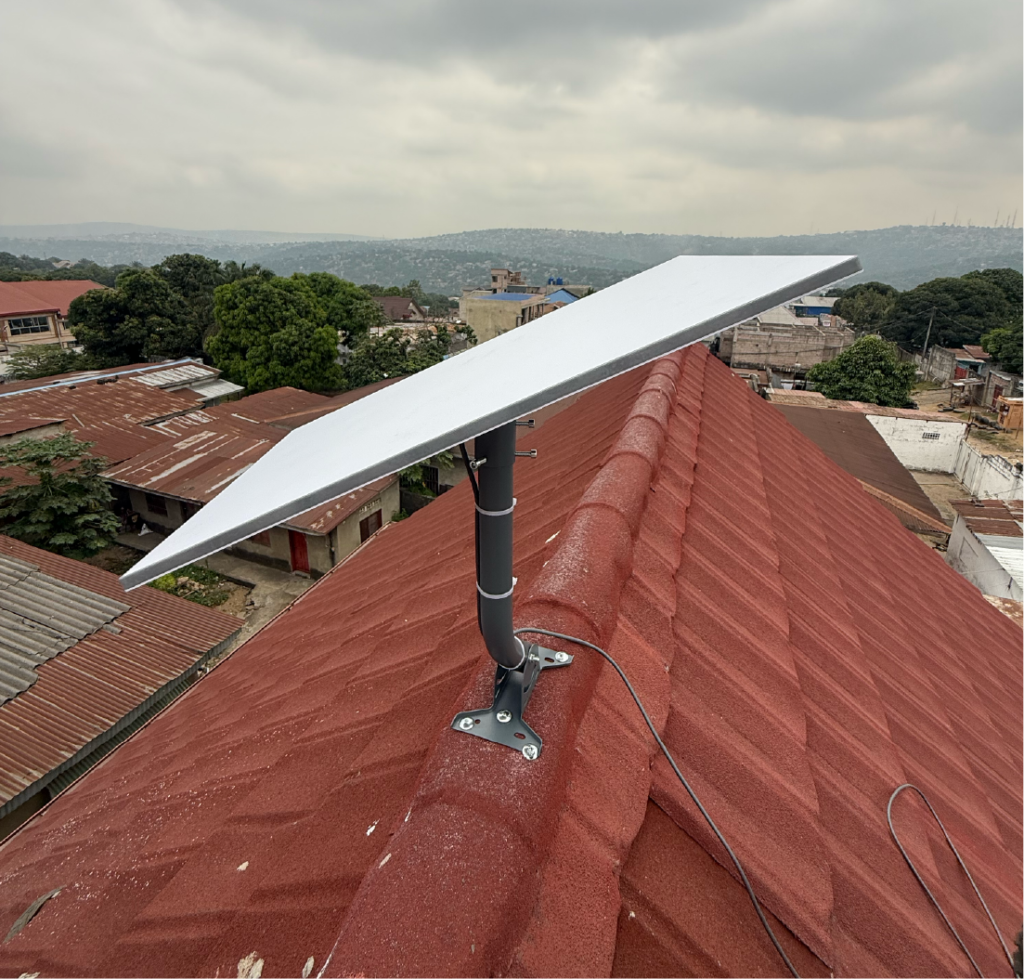 Starlink Uganda standard kit v4 on red roof