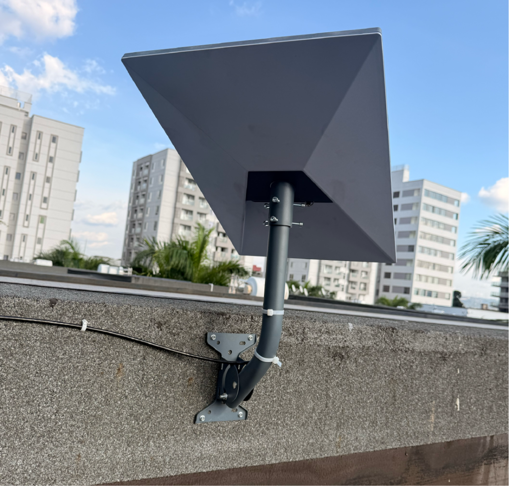 Starlink Uganda standard v4 kit installed on wall